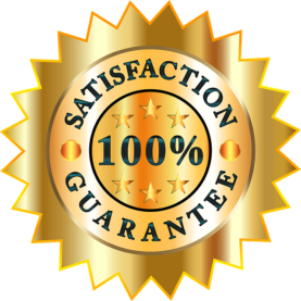 100% Satisfaction Guarantee - label-1289350_640